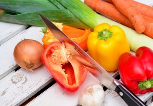 ナイフと野菜